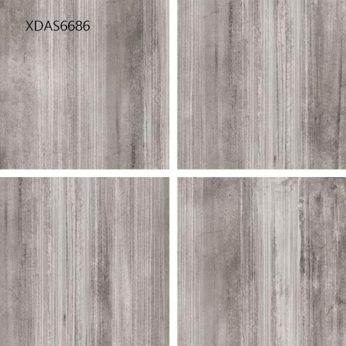 600*600*10MM Grijze Verglaasde Porseleintegel voor van de de Gangvloer van de Keukenvloer het Patroon van de het Cement Rechte Lijn